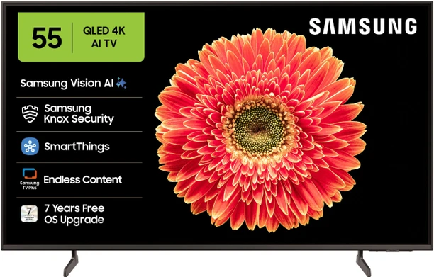 SAMSUNG 138 cm (55 inch) QLED 4K Smart Tizen TV with Vision AI